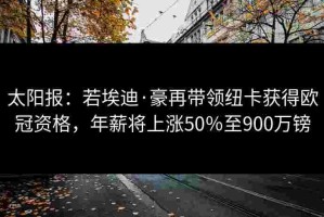 太阳报：若埃迪·豪再带领纽卡获得欧冠资格，年薪将上涨50％至900万镑