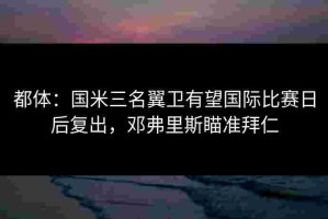 都体：国米三名翼卫有望国际比赛日后复出，邓弗里斯瞄准拜仁