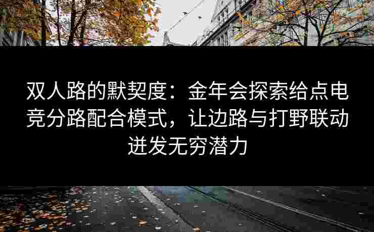 双人路的默契度：金年会探索给点电竞分路配合模式，让边路与打野联动迸发无穷潜力
